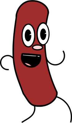 saucisse - restauration - alimentation - smiley émoticône émoji cartoon clipart illustration - artémotic