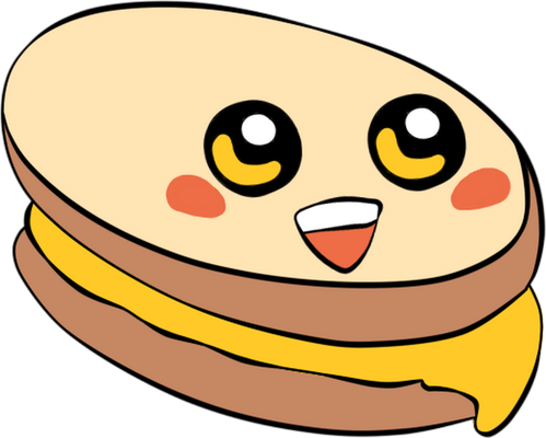 sandwich - restauration - alimentation - smiley émoticône émoji cartoon clipart illustration - artémotic
