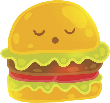 hamburger - restauration - alimentation - smiley émoticône émoji cartoon clipart illustration - artémotic