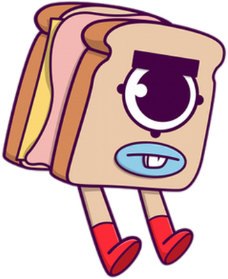 sandwich - restauration - alimentation - smiley émoticône émoji cartoon clipart illustration - artémotic