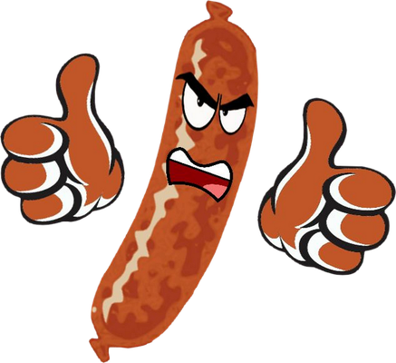saucisse - restauration - alimentation - smiley émoticône émoji cartoon clipart illustration - artémotic