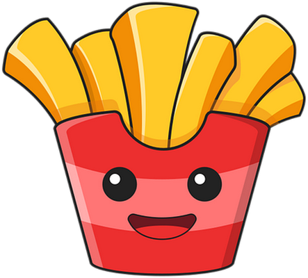 frite - restauration - alimentation - smiley émoticône émoji cartoon clipart illustration - artémotic
