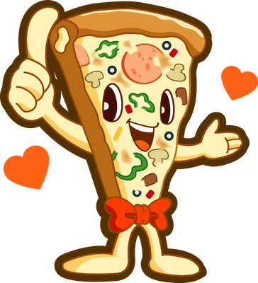 pizza - restauration - alimentation - smiley émoticône émoji cartoon clipart illustration - artémotic