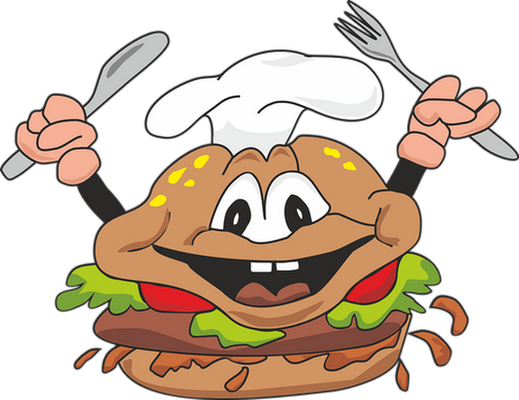 hamburger - restauration - alimentation - smiley émoticône émoji cartoon clipart illustration - artémotic