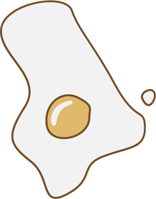 œuf - restauration - alimentation - smiley émoticône émoji cartoon clipart illustration - artémotic
