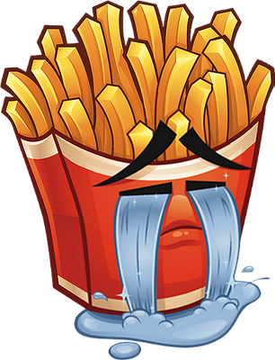 frite - restauration - alimentation - smiley émoticône émoji cartoon clipart illustration - artémotic