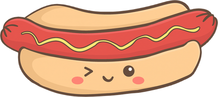 hot dog - restauration - alimentation - smiley émoticône émoji cartoon clipart illustration - artémotic