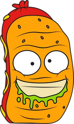 hot dog - restauration - alimentation - smiley émoticône émoji cartoon clipart illustration - artémotic