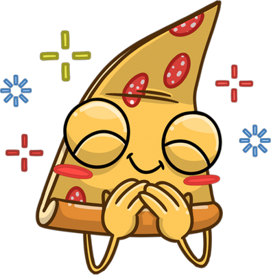 pizza - restauration - alimentation - smiley émoticône émoji cartoon clipart illustration - artémotic