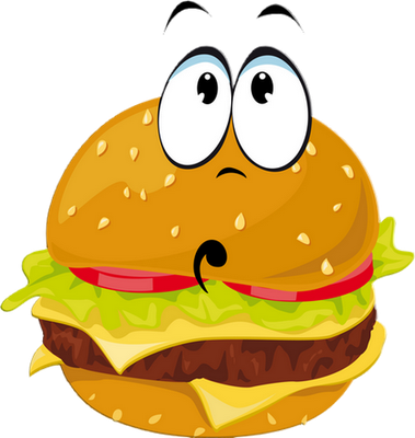 hamburger - restauration - alimentation - smiley émoticône émoji cartoon clipart illustration - artémotic