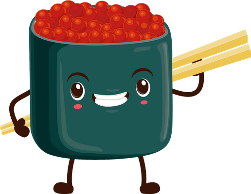 sushi - restauration - alimentation - smiley émoticône émoji cartoon clipart illustration - artémotic