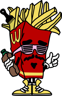 frite - restauration - alimentation - smiley émoticône émoji cartoon clipart illustration - artémotic