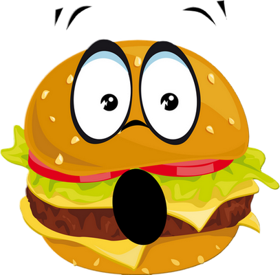 hamburger - restauration - alimentation - smiley émoticône émoji cartoon clipart illustration - artémotic