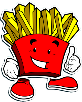 frite - restauration - alimentation - smiley émoticône émoji cartoon clipart illustration - artémotic