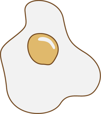 œuf - restauration - alimentation - smiley émoticône émoji cartoon clipart illustration - artémotic