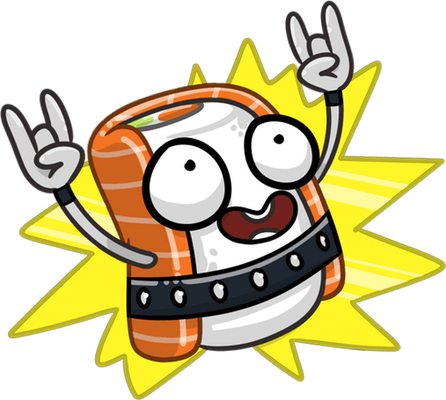 sushi - restauration - alimentation - smiley émoticône émoji cartoon clipart illustration - artémotic