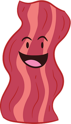 bacon - restauration - alimentation - smiley émoticône émoji cartoon clipart illustration - artémotic