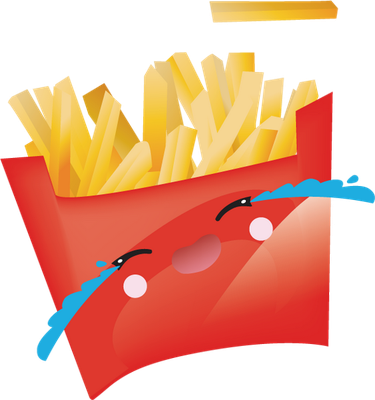 frite - restauration - alimentation - smiley émoticône émoji cartoon clipart illustration - artémotic