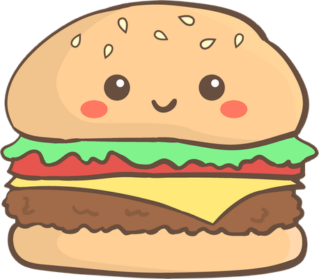 hamburger - restauration - alimentation - smiley émoticône émoji cartoon clipart illustration - artémotic