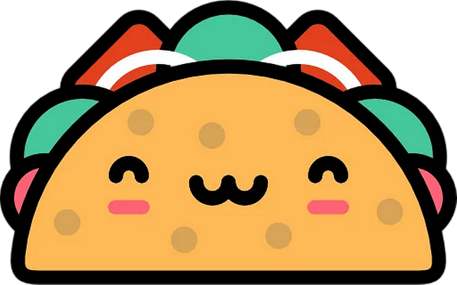 taco - restauration - alimentation - smiley émoticône émoji cartoon clipart illustration - artémotic