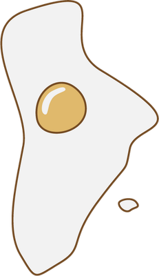 œuf - restauration - alimentation - smiley émoticône émoji cartoon clipart illustration - artémotic