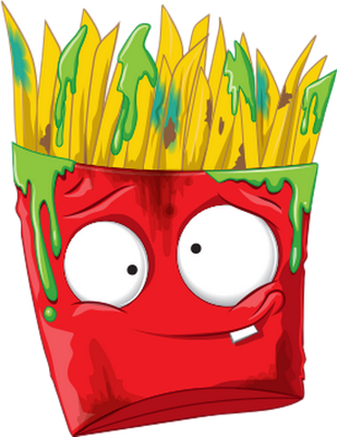 frite - restauration - alimentation - smiley émoticône émoji cartoon clipart illustration - artémotic
