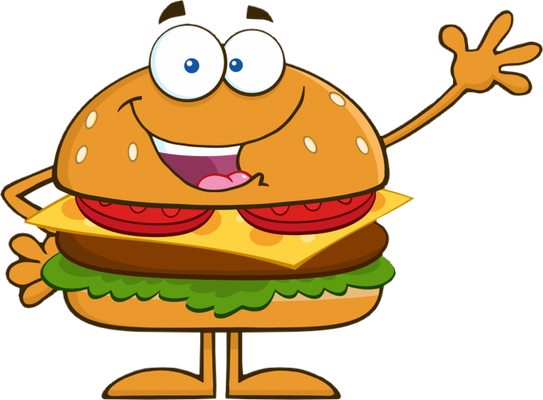 hamburger - restauration - alimentation - smiley émoticône émoji cartoon clipart illustration - artémotic