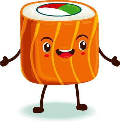 sushi - restauration - alimentation - smiley émoticône émoji cartoon clipart illustration - artémotic