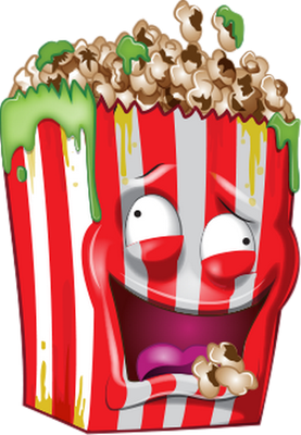 pop-corn - restauration - alimentation - smiley émoticône émoji cartoon clipart illustration - artémotic