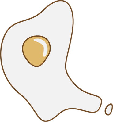 œuf - restauration - alimentation - smiley émoticône émoji cartoon clipart illustration - artémotic