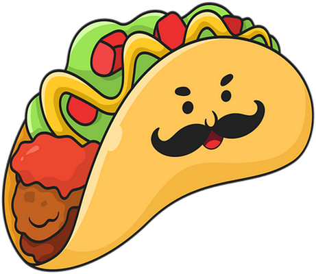 taco - restauration - alimentation - smiley émoticône émoji cartoon clipart illustration - artémotic