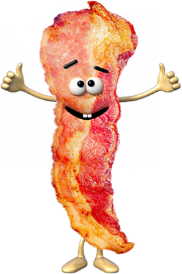 bacon - restauration - alimentation - smiley émoticône émoji cartoon clipart illustration - artémotic