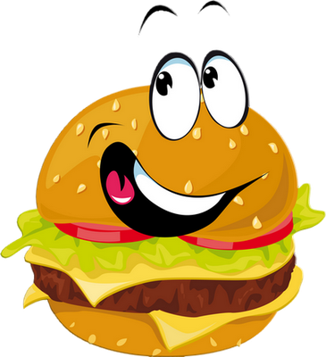 hamburger - restauration - alimentation - smiley émoticône émoji cartoon clipart illustration - artémotic