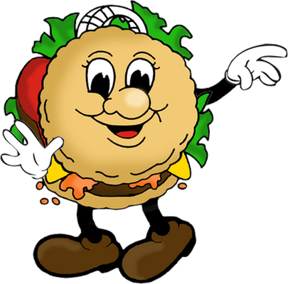 hamburger - restauration - alimentation - smiley émoticône émoji cartoon clipart illustration - artémotic