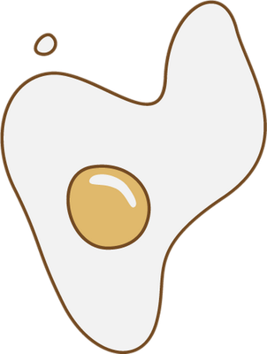 œuf - restauration - alimentation - smiley émoticône émoji cartoon clipart illustration - artémotic