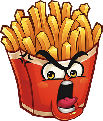 frite - restauration - alimentation - smiley émoticône émoji cartoon clipart illustration - artémotic