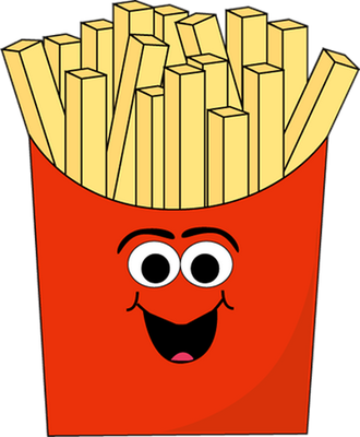 frite - restauration - alimentation - smiley émoticône émoji cartoon clipart illustration - artémotic