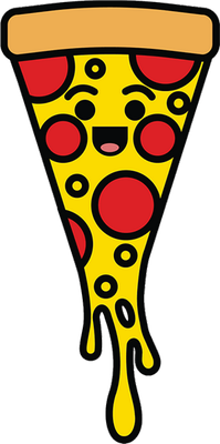 pizza - restauration - alimentation - smiley émoticône émoji cartoon clipart illustration - artémotic