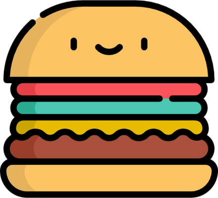 hamburger - restauration - alimentation - smiley émoticône émoji cartoon clipart illustration - artémotic