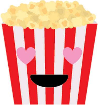 pop-corn - restauration - alimentation - smiley émoticône émoji cartoon clipart illustration - artémotic