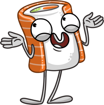 sushi - restauration - alimentation - smiley émoticône émoji cartoon clipart illustration - artémotic