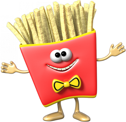 frite - restauration - alimentation - smiley émoticône émoji cartoon clipart illustration - artémotic