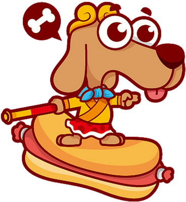 hot dog - restauration - alimentation - smiley émoticône émoji cartoon clipart illustration - artémotic
