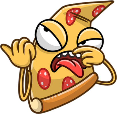 pizza - restauration - alimentation - smiley émoticône émoji cartoon clipart illustration - artémotic