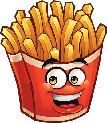 frite - restauration - alimentation - smiley émoticône émoji cartoon clipart illustration - artémotic