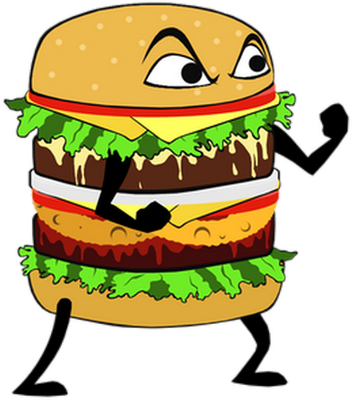 hamburger - restauration - alimentation - smiley émoticône émoji cartoon clipart illustration - artémotic