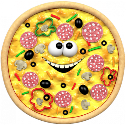 pizza - restauration - alimentation - smiley émoticône émoji cartoon clipart illustration - artémotic