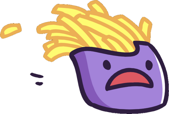 frite - restauration - alimentation - smiley émoticône émoji cartoon clipart illustration - artémotic