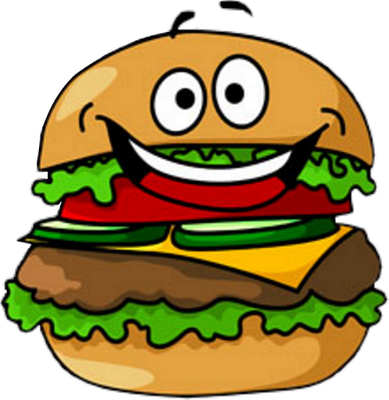 hamburger - restauration - alimentation - smiley émoticône émoji cartoon clipart illustration - artémotic