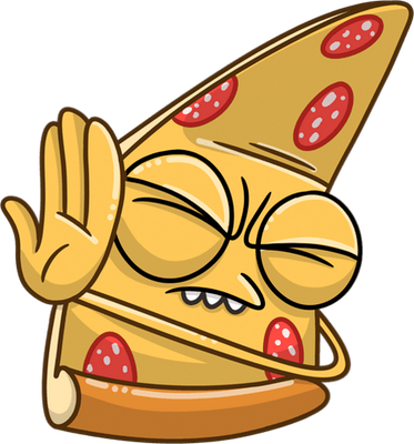 pizza - restauration - alimentation - smiley émoticône émoji cartoon clipart illustration - artémotic